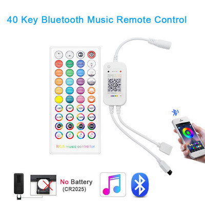 Bluetooth glazbeni LED kontroler 24 tipke LED IR 44 tipke Kontroler Dimmer LED svjetla IR daljinski upravljač DC12V za RGB božićnu LED traku