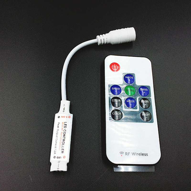 Skirtas 3528 5050 RGB LED juostiniam mini 11/17/44 rakto IR nuotolinio belaidžio valdiklio