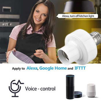 Tuya WiFi Smart Bulb Socket Adapter AC85-250V E27 LED държач за лампа Smart Life App Control Дюза Работа с Alexa Google Home