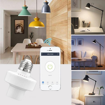 Tuya WiFi Smart Bulb Socket Adapter AC85-250V E27 LED държач за лампа Smart Life App Control Дюза Работа с Alexa Google Home