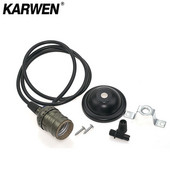 Vintage retro Edison lempos pagrindo laikiklis E27 pakabinamas lemputės lemputės sraigtinis lizdo jungiklis 110V 220V liustra