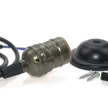 Винтидж ретро държач на основата на лампата Edison E27 висяща крушка Винт гнездо Превключвател 110V 220V полилей