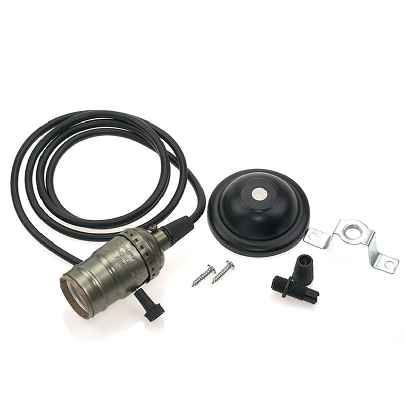 Vintage retro Edison lempos pagrindo laikiklis E27 pakabinamas lemputės lemputės sraigtinis lizdo jungiklis 110V 220V liustra