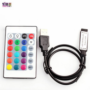 5V 12V 24 V волт USB IR RF дистанционно управление RGB контролер 3 17 24 44 ключово дистанционно безжично за 3528 2835 5050 LED лента светлини лента лента