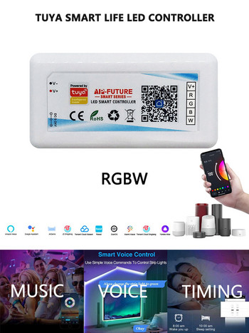 Нов RGBW 4CH 18A LED димер контролер Google Alexa AI Voice Timing Control Wifi Tuya Smart Life APP for Color Lights Lamp Bar
