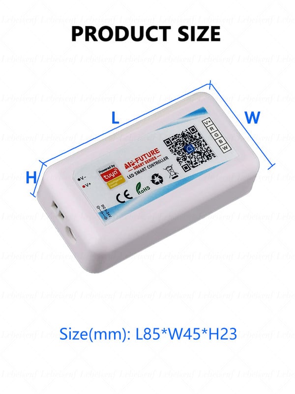 Uus RGBW 4CH 18A LED-dimmeri kontroller Google Alexa AI häälajastuse juhtimine Wifi Tuya Smart Life APP värviliste tulede lambiriba jaoks