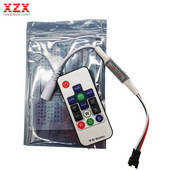 DC5V -24V Mini RGB juhtmevaba nutikas LED-kontroller 14-klahvilise RF-puldiga WS2812 WS2811 värviriba valgusti jaoks