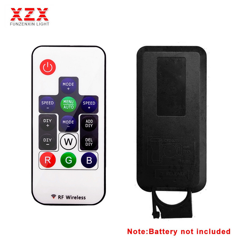 DC5V -24V Mini RGB juhtmevaba nutikas LED-kontroller 14-klahvilise RF-puldiga WS2812 WS2811 värviriba valgusti jaoks