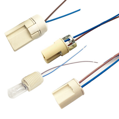 4бр. G9 Фасунга за халогенна CFL LED лампа Основа на държача на крушка с 10CM проводник CE VDE