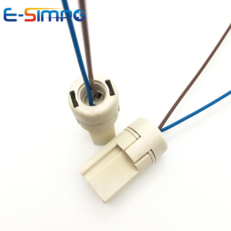 4 vnt G9 šviesos lizdo halogeninės CFL LED lempos lemputės pagrindo laikiklis su 10 cm viela CE VDE