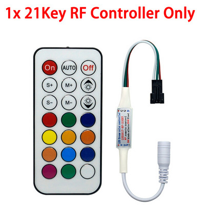 Mini controler de lumină RF 14 taste 17 taste 21 taste LED Pixel Strip DC5V-24V pentru WS2811 WS2812B SK6812 6803 cu telecomandă
