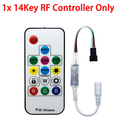 Mini controler de lumină RF 14 taste 17 taste 21 taste LED Pixel Strip DC5V-24V pentru WS2811 WS2812B SK6812 6803 cu telecomandă