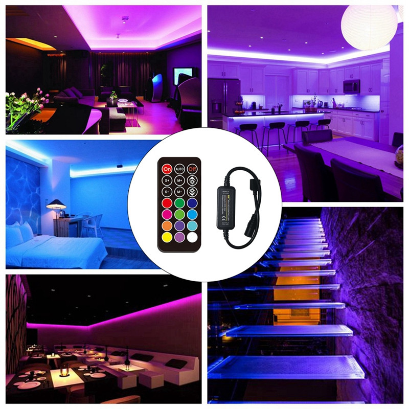 DC5V-24V 21 28 taste Controler RF IR Telecomanda Dimmer pentru 3528 5050 RGB LED Bandă Lumină Reglați luminozitatea DC Plug Acasă