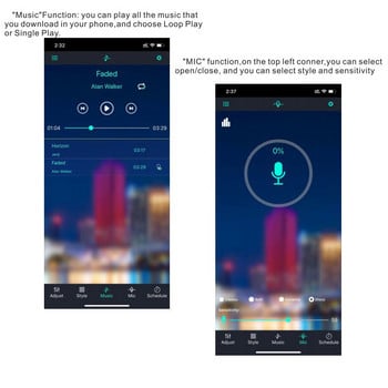Ehome Light Bluetooth Rgb Controller DC 5-24V Rgb Led Tape Controller Вграден MIC Music Sync Control 5050 2835 Led Lights Strip