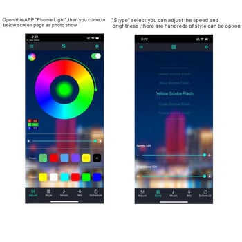 Ehome Light Bluetooth Rgb Controller DC 5-24V Rgb Led Tape Controller Вграден MIC Music Sync Control 5050 2835 Led Lights Strip
