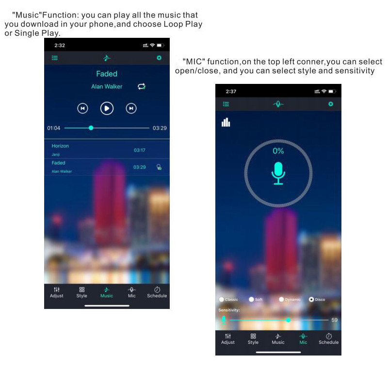 Ehome Light Bluetooth Rgb Controler DC 5-24V RGB Led bandă Controler MIC încorporat Control sincronizare muzică 5050 2835 Bandă de lumini LED