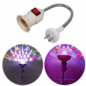 E27 ligzdas lampas spuldzes turētāja apgaismojuma ligzda ar slēdzi EU ASV kontaktdakšas lampas turētājs Enerģijas taupīšanas LED galda lampas LED pamatne