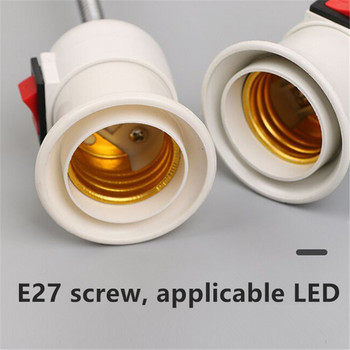 E27 Цокъл Лампа Държач за крушка Фасунга за осветление с превключвател EU US Plug Държач за лампа Енергоспестяваща LED настолна лампа Led основа