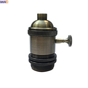 IWHD Portalamparas Vintage E27 Soclu lampă Soclu cu comutator Edison Lamp Holder E27 Bec Holder Socket 110-220v