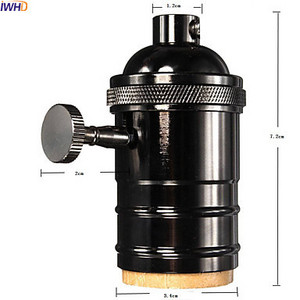 IWHD Portalamparas Vintage E27 Soclu lampă Soclu cu comutator Edison Lamp Holder E27 Bec Holder Socket 110-220v