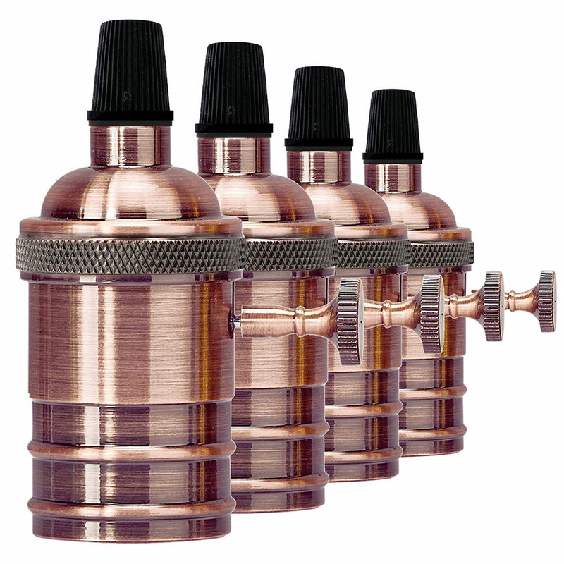 IWHD Portalamparas Vintage E27 Soclu lampă Soclu cu comutator Edison Lamp Holder E27 Bec Holder Socket 110-220v