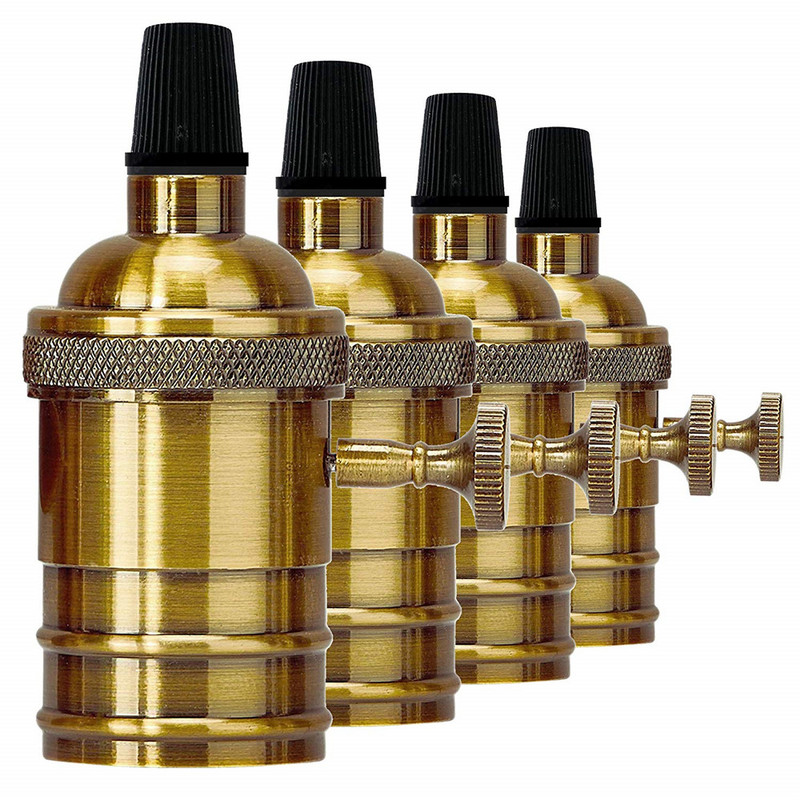 IWHD Portalamparas Vintage E27 Soclu lampă Soclu cu comutator Edison Lamp Holder E27 Bec Holder Socket 110-220v