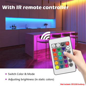 Ελεγκτής ταινίας LED Bluetooth RGB με 24 πλήκτρα IR Remote Dimmer Music Phone APP Έλεγχος Φωτεινότητας Προσαρμογή για Φως ταινίας 5050