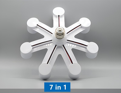 E26 E27 7 6 5 4 3 σε 1 LED Light Bulbs Socket Adapter Splitter, Τυπικός μετατροπέας βάσης βάσης λυχνίας για οικιακό επαγγελματικό φωτισμό