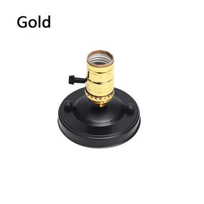 E27 E26 Pätica žiarovky Galvanicky pokovovaná hliníková Vintage Retro Antique Edison Stropná skrutka na žiarovku Objímka žiarovky s vypínačom