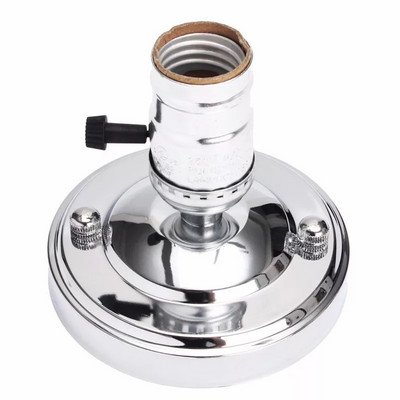 E27 E26 Pätica žiarovky Galvanicky pokovovaná hliníková Vintage Retro Antique Edison Stropná skrutka na žiarovku Objímka žiarovky s vypínačom