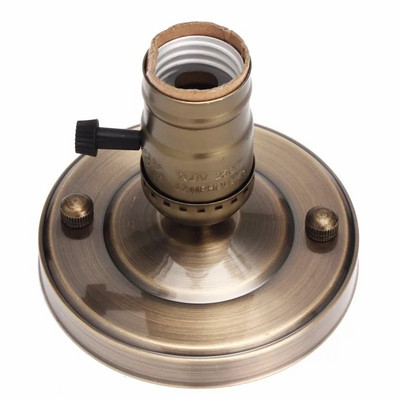 E27 E26 Pätica žiarovky Galvanicky pokovovaná hliníková Vintage Retro Antique Edison Stropná skrutka na žiarovku Objímka žiarovky s vypínačom