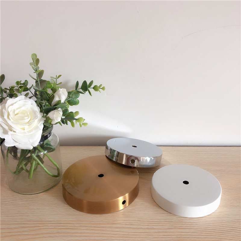 E27 Επιτραπέζια Μεταλλικές βάσεις φωτιστικού Στήριγμα με κεντρική οπή 10mm και πλαϊνή οπή διπλωμένη άκρη προς τα μέσα 10mm για επιτραπέζιο φωτιστικό Αξεσουάρ 12cm