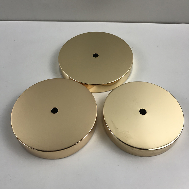 E27 Επιτραπέζια Μεταλλικές βάσεις φωτιστικού Στήριγμα με κεντρική οπή 10mm και πλαϊνή οπή διπλωμένη άκρη προς τα μέσα 10mm για επιτραπέζιο φωτιστικό Αξεσουάρ 12cm