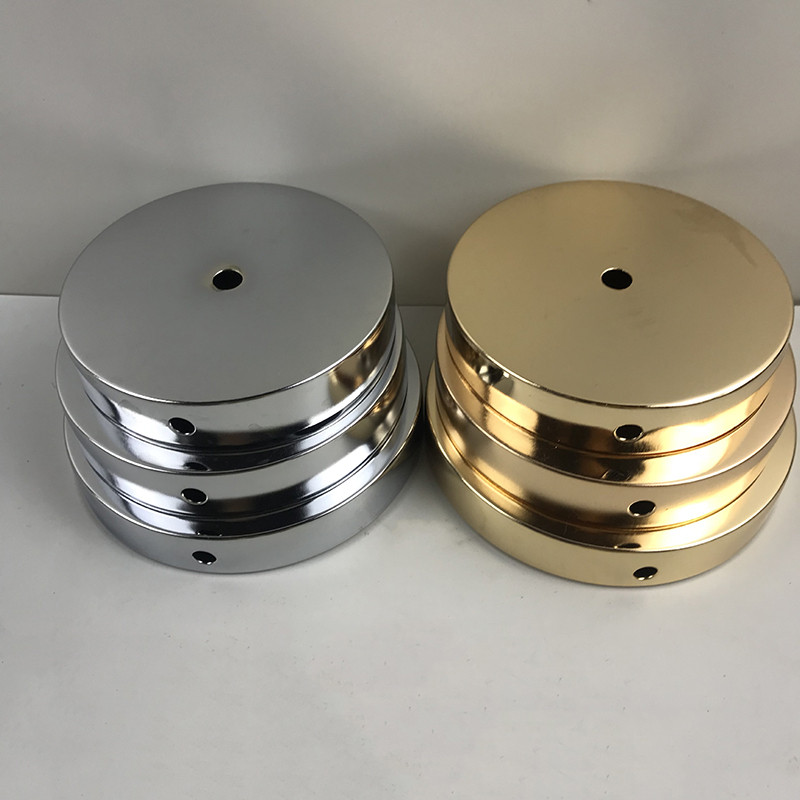 E27 Επιτραπέζια Μεταλλικές βάσεις φωτιστικού Στήριγμα με κεντρική οπή 10mm και πλαϊνή οπή διπλωμένη άκρη προς τα μέσα 10mm για επιτραπέζιο φωτιστικό Αξεσουάρ 12cm