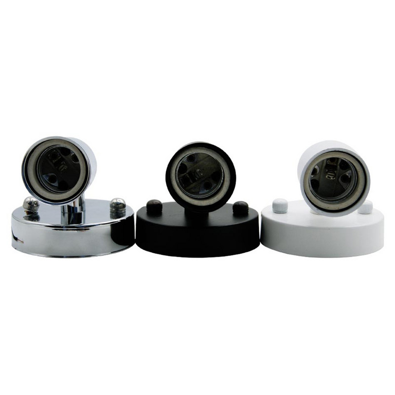 Objímka na lampu E27, otočná o 180 stupňov, stropná doska E14, železná závesná základňa, vysokoteplotná keramická skrutka pre žiarovku