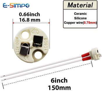 5 τμχ Βάση Bi-Pin G4 G6.35 GY6.35 GX5.3 MR16 GZ4 MR11 GU5.3 G5.3 M10 0.75mm Αλογόνου πυρακτώσεως Led Υποδοχή κεραμικής λάμπας