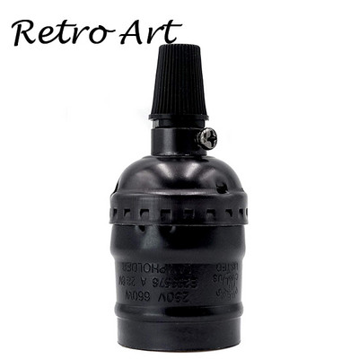 senovinis pakabinamas lempos lizdas E26 E27 lmapholder šviesos lizdas su užtrauktuku jungikliu