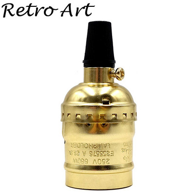 senovinis pakabinamas lempos lizdas E26 E27 lmapholder šviesos lizdas su užtrauktuku jungikliu