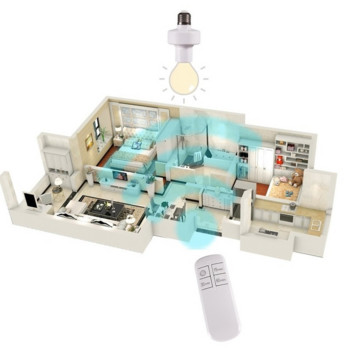 Безжично дистанционно управление интелигентен превключвател с таймер E27 до E27 държач за лампа 220V/110V превключвател за много осветление за стая превключвател за таймер за спалня