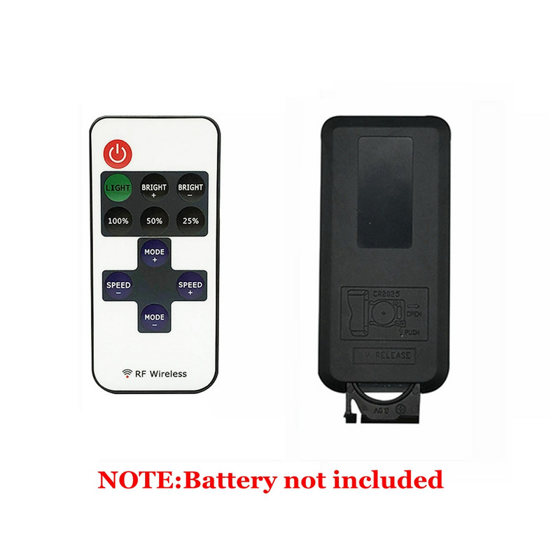 Τηλεχειριστήριο ραδιοσυχνοτήτων 11 πλήκτρων μονόχρωμο Dimmer Led RF για 2835/5050/5730 DC/USB/Wire Led Strip Light DC5-24