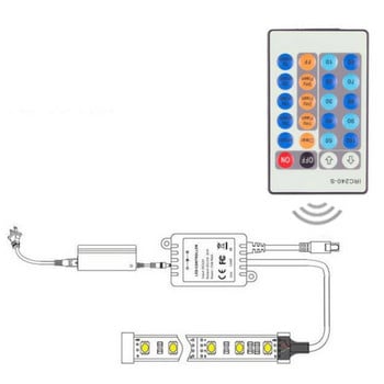 DC 5,5 мм 5V 12V 24V мини 10 клавиша 11 КЛЮЧА 17 клавиша 24 клавиша RGB LED RF контролер мини контролен димер за 5050 3528 2835 RGB лентова светлина