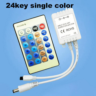 DC 5,5mm 5V 12V 24V mini 10key 11KEY 17key 24key RGB LED RF Controller mini Control Dimmer for 5050 3528 2835 RGB Strip Light
