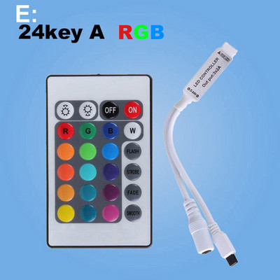 DC 5,5mm 5V 12V 24V mini 10key 11KEY 17key 24key RGB LED RF Controller mini Control Dimmer for 5050 3528 2835 RGB Strip Light