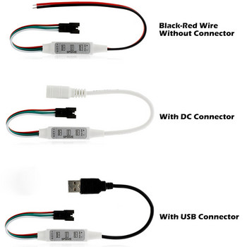 DC5V-24V WS2812B WS2811 LED Controller USB Mini 3 πλήκτρα για Pixel LED Strip Light SP002E SK6812 COB SMD Tape Lights Dimmer