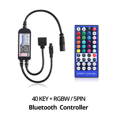 RGB RGBW Bluetooth LED vezérlő USB / 24 gombos / 40 gombos IR távirányító / APP vezérlés RGB / RGBW / RGBWW LED szalagfényhez