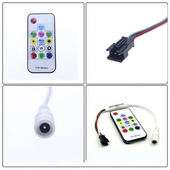 WS2811 WS2812B Led Pixels Strip Light Controller DC MINI 3Keys RF 14key 17key 21keys RGB Tape Remote Controller DC5-24V