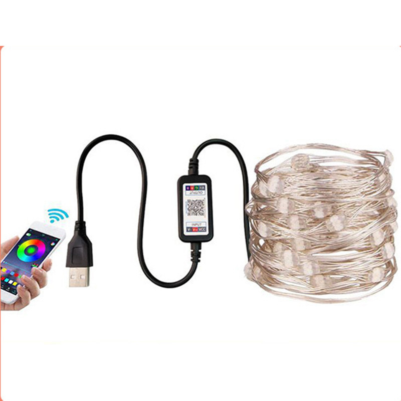 Bandă de lumină LED Controler RGB fără fir compatibil Bluetooth pentru control APP DC USB 5V - 24V Muzică 5050 Bandă luminoasă colorată