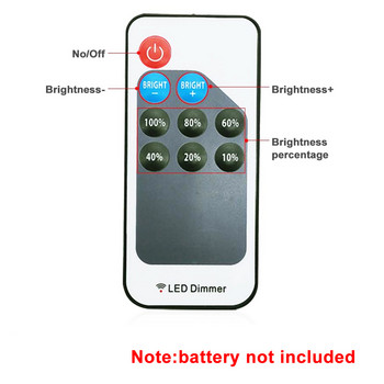 9/11 клавиша Мини безжично RF дистанционно управление Димер Регулиране на яркостта за 5050/3528/5730/3014 Едноцветно лентово осветление DC5-24V