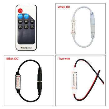 9/11 Keys Mini Wireless RF Remote Controller Dimmer Adjust Brightness For 5050/3528/5730/3014 Μονόχρωμος Φωτισμός λωρίδας DC5-24V