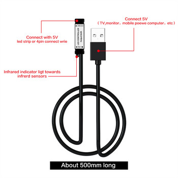 RGB контролер 5V USB контролер за LED лента Безжично дистанционно управление Светлинна лента 3 24 44 клавиша Димер за лента за LED лампа 5050 2835